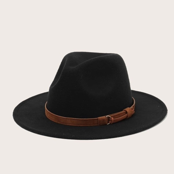 BellanBlue Accessories - Trendy Belted Fedora Hat Classic Shabby Chic